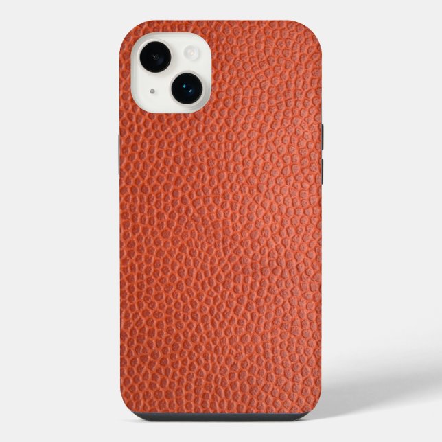 Faux Orange Leather. Personalized iPhone Case (Back)