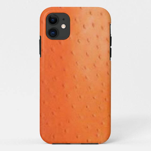 Faux Orange Ostrich Skin Case-Mate Case (Back)