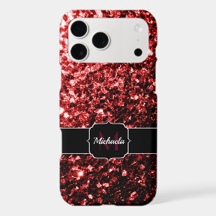 Faux paillettes rouge foncé éclats de glamour Mono
