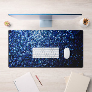 Faux paillettes scintillantes bleu foncé