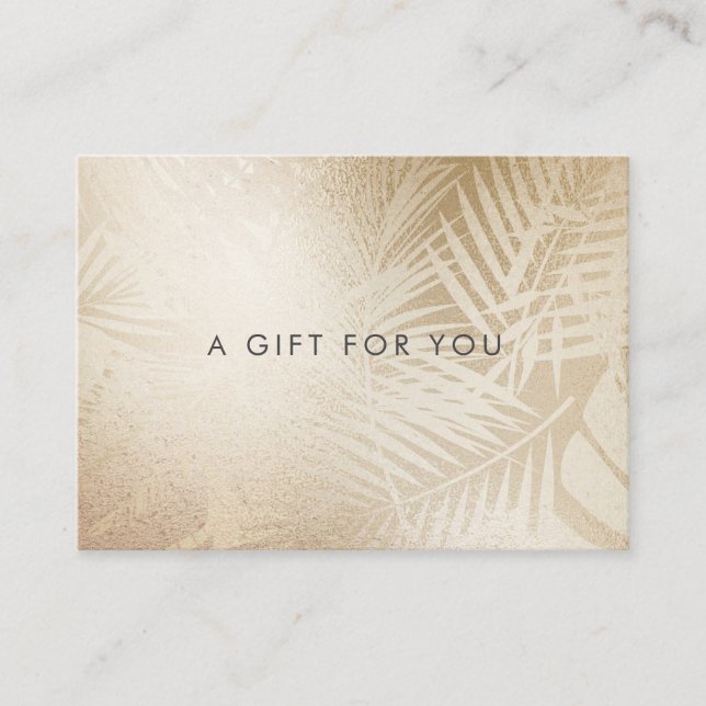 faux papier or tropical certificat cadeau (Devant)