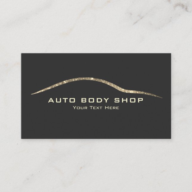 Faux Parties scintillant Automotive - Carte de vis (Devant)
