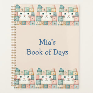 Faux Patchwork Pastel Cottage Kitty Visage