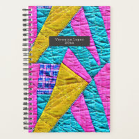 Faux Patchwork Quilt Boho Folk Art Inspired 