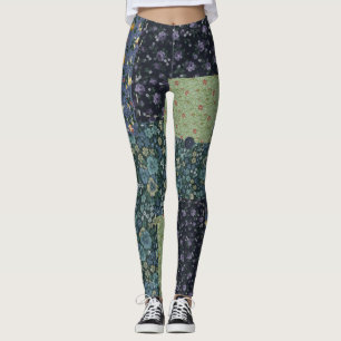 Faux Patchwork Quilt Leggings