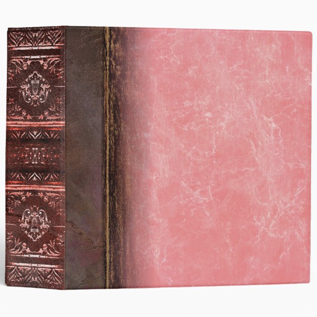 Faux Peach Leather Ancient Tome Binder (Front/Spine)