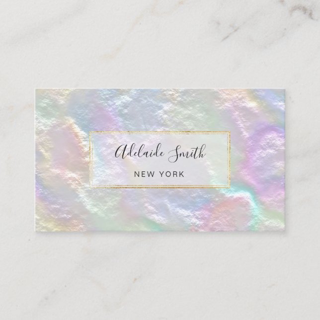 FAUX pearlescent design Business Card (Front)