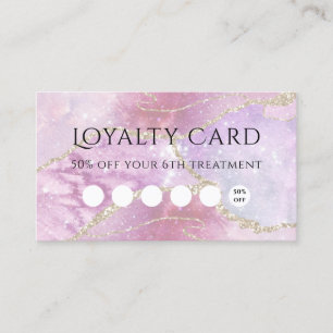 Faux Pearlescent Effect Loyalty Card