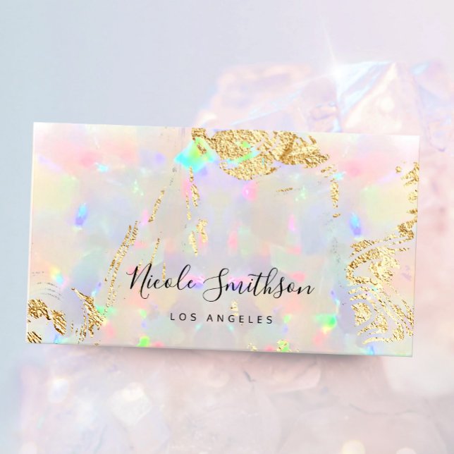 faux pearlescent opal business card (Creator Uploaded)