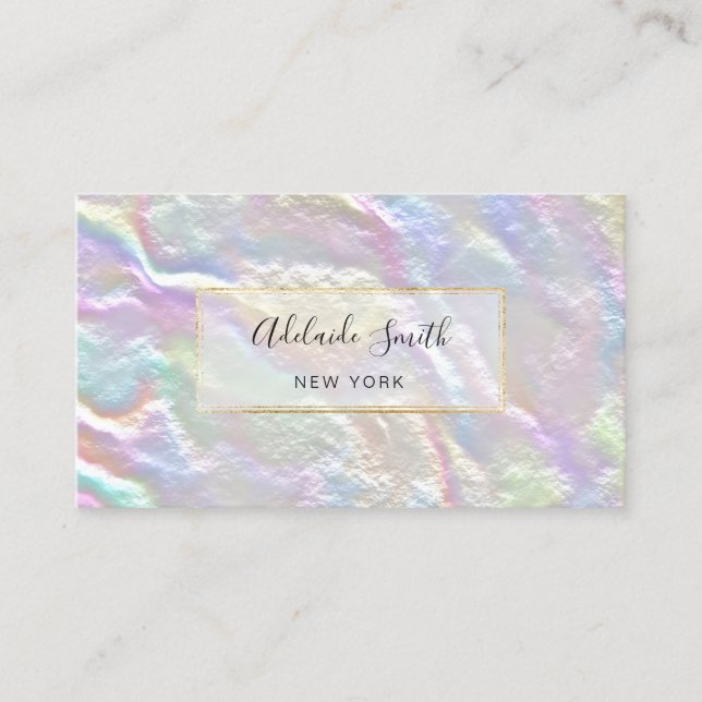 FAUX pearlescent texture Business Card (Front)