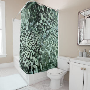 Faux pearly crocodile texture on green marble