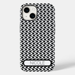 Faux pied-de-poule Dogs PersonalIzed 1 iPC Case-Mate iPhone 14 Case