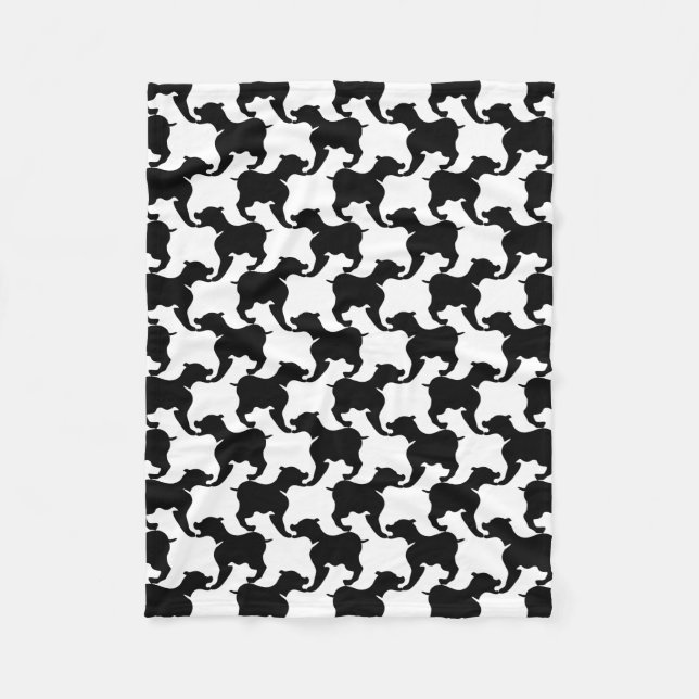 Faux pied-de-poule with Dogs fashion Blanket 2 (Front)