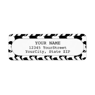Faux pied-de-poule with Dogs Return Address label2