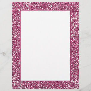 Faux Pink Glitter Texture Look-like Graphic Letterhead