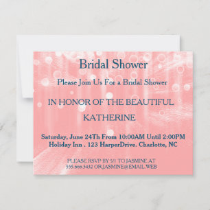 Faux Pink Glittering Fab Confetti Sparkles Dots Invitation