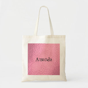 Faux Pink Leather Design 1 Tote Bag