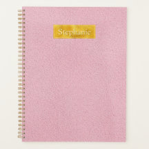 Faux Pink Leather Texture With Gold Foil Banner