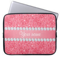 Faux Pink Sequins and Diamonds