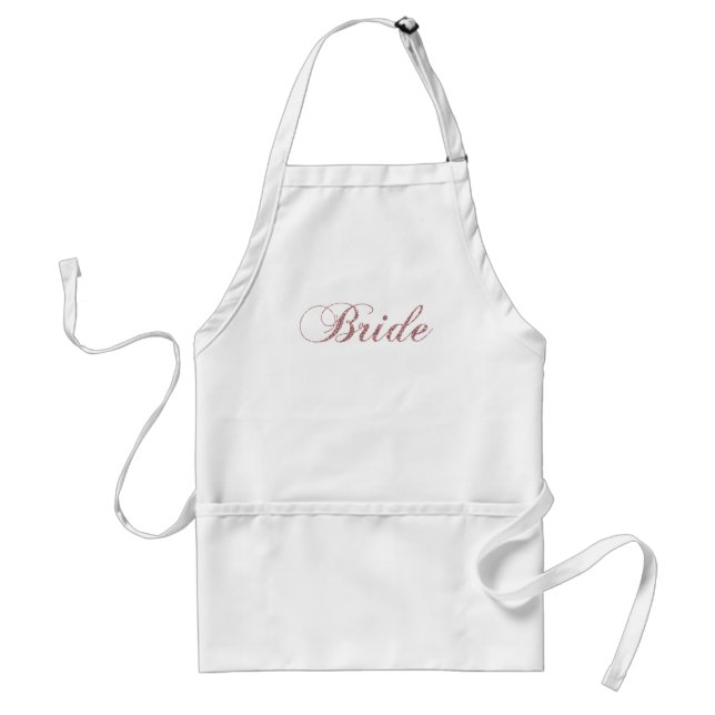 Faux Pink Sparkles Bride Standard Apron (Front)