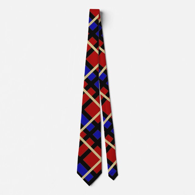 Faux Plaid No 4 Tie (Front)