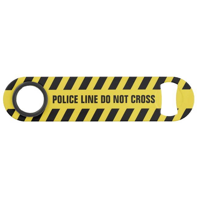 Faux Police Line custom text bottle opener Bar Key (Front (Horizontal))