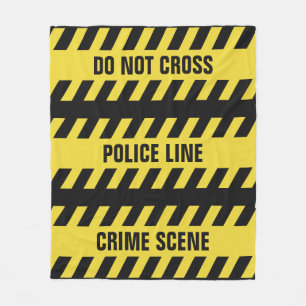 Faux Police Line custom text fleece blanket