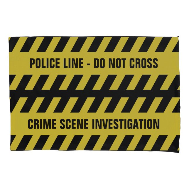 Faux Police Line custom text pillow cases (Front)