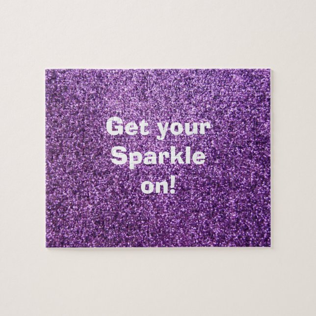 Faux Purple Glitter Jigsaw Puzzle (Horizontal)
