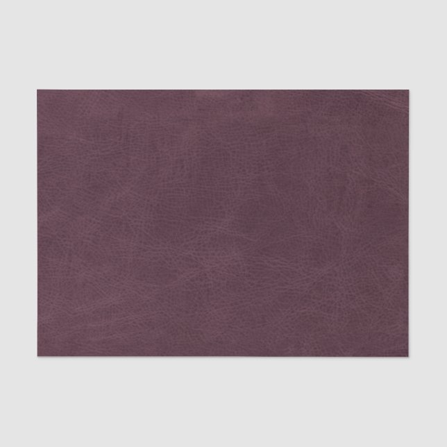 Faux Purple Leather Texture Tissue Paper (Front)