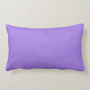 Faux Purple Linen Fabric Textured Background Lumbar Pillow