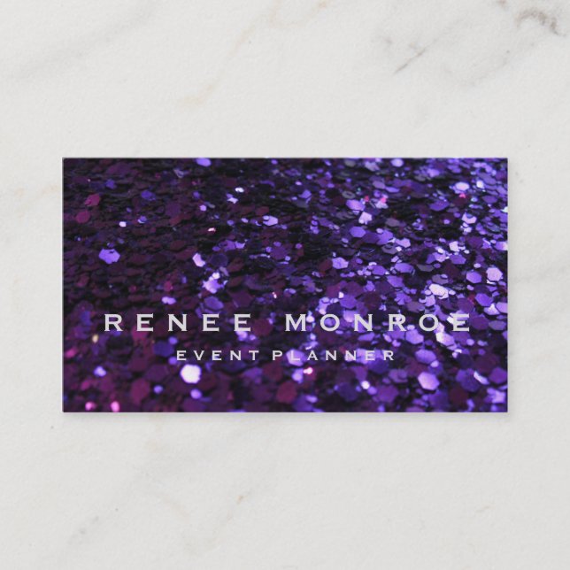 Faux Purple Parties scintillant Amusants Carte de  (Devant)