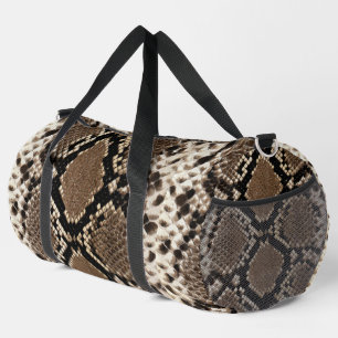 Faux Python Snakeskin Duffle Bag