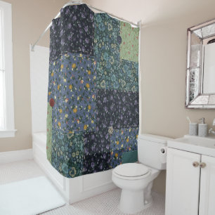 Faux Quilted Shower Curtain