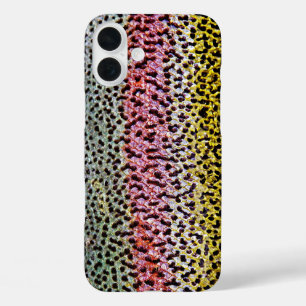 Faux Rainbow Trout Scale Texture Look Pattern iPhone 16 Plus Case