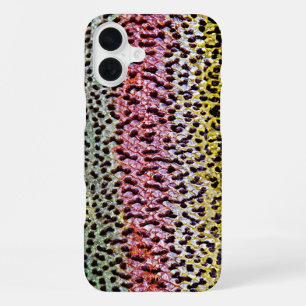 Faux Rainbow Trout Scale Texture Look Pattern iPhone 16 Plus Case