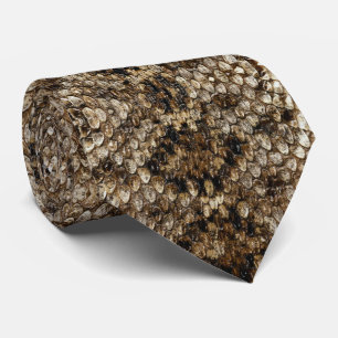 Faux Rattlesnake Snakeskin Tie