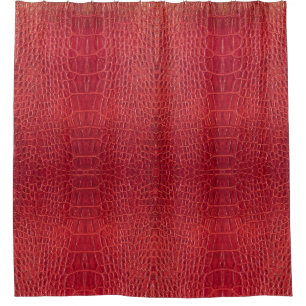 Faux red alligator leather