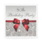 Faux Red Bow Sequins Diamond Any Age Birthday