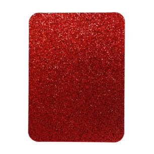 Faux Red Burgundy Glitter Background Sparkle Magnet