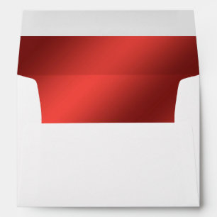 Faux Red Foil Lined Envelope
