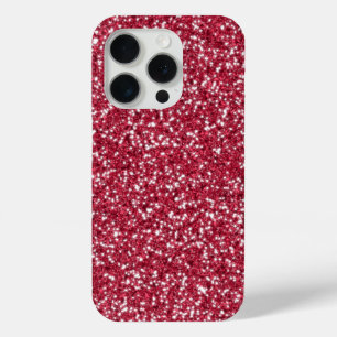 Faux Red Glitter Pattern Look-like iPhone 15 Pro Case