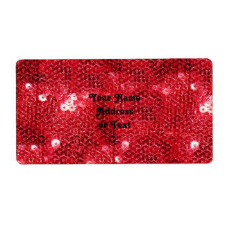Faux Red Sequin Pattern Image