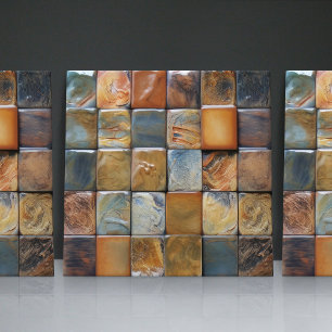 Faux Relief Floor Pebbles Earth Tone Home Decor Tile