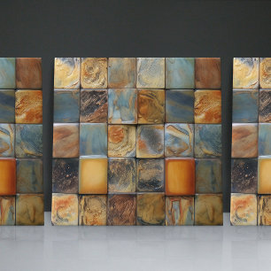 Faux Relief Floor Pebbles Earth Tone Home Decor Tile