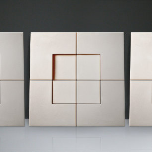 Faux Relief Glazed White Minimalist Home Decor Tile