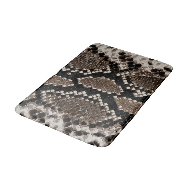 Faux Reticulated Python Bathroom Mat (Angled)