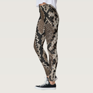 Faux Reticulated Python Snake Skin Leggings