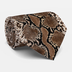 Faux Rock Python Snake Skin Men's Tie