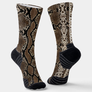 Faux Rock Python Snakeskin Socks